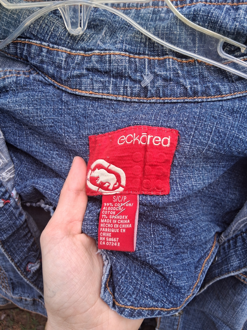 EckoRed y2k Denim Cropped Jacket - Picture 6 of 8